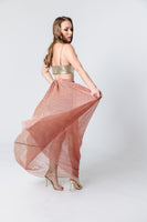 Sheer Elastic Waistband Maxi Skirt