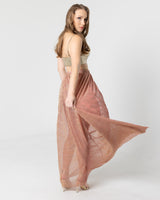 Sheer Elastic Waistband Maxi Skirt