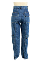 Stretch Wash Denim Cargo Pants