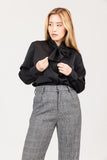 Wool High Rise Front Pleats Pants