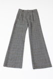 Wool High Rise Front Pleats Pants