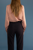 Brushed Double Knit High Rise Flare Pants