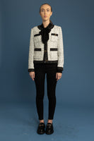 White  & Black Tweed Jacket
